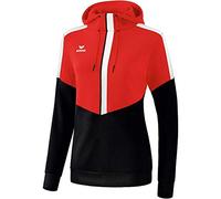 Erima Squad Sweat Shirt à Capuche Femme, Rouge/Noir/Blanc, FR : S (Taille Fabricant : 36)