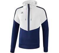 Erima Squad Sweat Shirt à Capuche Homme, Blanc/New Navy/Slate Grey, FR : S (Taille Fabricant : S)