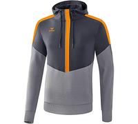 Erima Squad Sweat Shirt à Capuche Homme, Slate Grey/Monument Grey/New Orange, FR : XXL (Taille Fabricant : XXL)