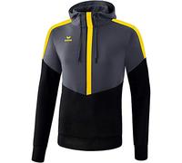 Erima Squad Sweat- Shirt à Capuche Homme Slate Grey/Noir/Jaune FR: M (Taille Fabricant: M)