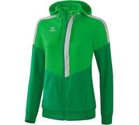 Erima Squad TRACKTOP Veste avec capuche Femme Fern Green/Smaragd/Silver Grey FR: XL (Taille Fabricant: 42)