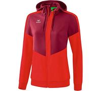 Erima Squad Veste à Capuche Tracktop Femme, Bordeaux/Rouge, FR : 40 (Taille Fabricant : 38)