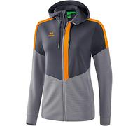 Erima Veste à capuche Femme Squad – Polyester, poches zippées, coupe cintrée – T38