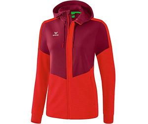 Erima Squad Veste d'entraînement à Capuche Femme Bordeaux/Rouge FR: M (Taille Fabricant: 38)