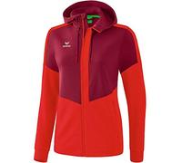 Erima Squad Veste d'entraînement à Capuche Femme Bordeaux/Rouge FR: S (Taille Fabricant: 36)