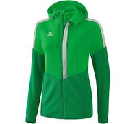 Erima Squad Veste d'entraînement à Capuche Femme Fern Green/Smaragd/Silver Grey FR: L (Taille Fabricant: 40)