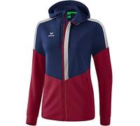 Erima Squad Veste d'entraînement à capuche Femme New Navy/Bordeaux/Silver Grey FR: M (Taille Fabricant: 38)