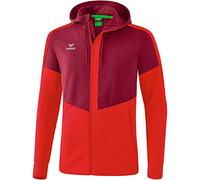 Erima Squad Veste d'entraînement à Capuche Homme, Bordeaux/Rouge, FR : L (Taille Fabricant : L)