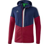 Erima Squad Veste d'entraînement à capuche Homme New Navy/Bordeaux/Silver Grey FR: M (Taille Fabricant: M)