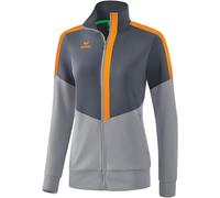 Erima Squad Veste d'entraînement Femme, Slate Grey/Monument Grey/New Orange, FR : M (Taille Fabricant : 38)