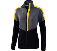 Erima Squad Veste d'entraînement Femme, Slate Grey/Noir/Jaune, FR : 2XL (Taille Fabricant : 44)