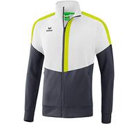 Erima Squad Veste d'entraînement Mixte Enfant, Blanc/Slate Grey/Bio Lime, FR : XS (Taille Fabricant : 164)