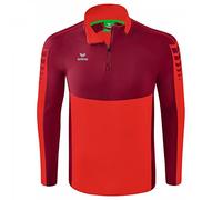 Sweat à capuche Erima SIX WINGS Demi-Zip rouge XL