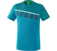 Erima Homme 5-c T- Shirt, Oriental Blue/Colonial Blue/Blanc, XL EU