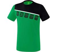 Erima T-Shirt 5-C Mixte Enfant, Émeraude/Noir/Blanc, FR : XS (Taille Fabricant : 152)