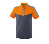 ERIMA T-Shirt fonctionnel 'Squad' gris / gris foncé / orange foncé, Taille L
