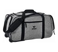 Erima Travel Line Sac de sport à roulettes, 55 cm, 50 L, Gray Melange/Black