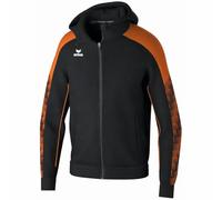 Erima Veste d'entraînement Evo Star avec Capuche (1032410) Mixte Enfant, Noir/Orange, 128