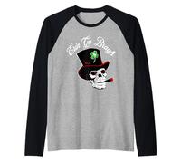 Erin Go Bragh Fête de la Saint-Patrick Saint Paddy's Skull Shamrock Manche Raglan