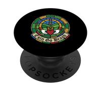 Erin Go Bragh Vitrail Claddagh Tour Ronde Irish Pride PopSockets PopGrip Adhésif