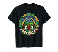 Erin Go Bragh Vitrail Claddagh Tour Ronde Irish Pride T-Shirt