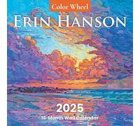 Erin Hanson Calendrier 2025 avec roues colorées Paysages Fine Art | Grand calendrier mural avec peintures de roue aux couleurs impressionnistes vives | Calendrier mensuel pour bureau 30,5 x 61 cm