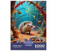 Érinaceau pygmée Africain Puzzles 1000 Pieces Cadeau Unique Jeu Éducatif Défi Jouet À De Qualité Supérieure Peinture Art pour Adultes Et Enfants À Partir De 12 Ans 38x26cm/1000pcs