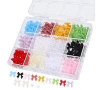 ERINGOGO 1 boîte Boîte Compartiments Décorations Ongles Noeuds Élégants Perles Mélangées Charms Nail Art Élégants et Durables pour Accessoires de Manucure