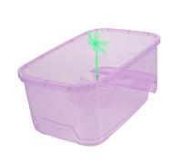 ERINGOGO 1 Coffret réservoir de Tortue Race Cages Transporteur mangeoire Terrarium Tortue Habitat de Tortue Accessoire pour Reptiles d'alimentation des Tortues Plastique Violet,Mauve