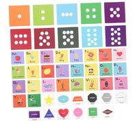 ERINGOGO 1 Ensemble Cartes Éducatives Alphabétiques pour Cartes Apprentissage Anglais Images pour Développer Coordination Tout Petits