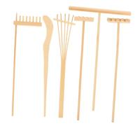 ERINGOGO 1 Ensemble De Service À Thé Bac À Sable Accessoires Bonsaï Mini Râteau Zen Râteau De Bureau Ornements Bac À Sable Râteau De Jardinage Petit Râteau Miniature Accessoires