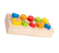 ERINGOGO 1 Ensemble Éducatif Bois pour Garçon Fille Puzzle de Reconnaissance des Formes Couleurs Développement des Compétences Motrices Fines Jeu de pour Tout Petits