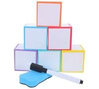 ERINGOGO 1 Jeu de dés en Mousse effaçables : Blocs de 5 cm à Effacer à Sec avec Stylo et effaceur - Dés Vierges pour Les activités en Classe, Les Jeux de Groupe et l’Apprentissage