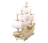 ERINGOGO 1 Jeu Puzzle 3D Voile Kit De Puzzles en Bois Construire Un Bateau Nautique Puzzles De Voilier en Bois Maquette De Bateau Maquette De Construction Constitution Enfant Antique