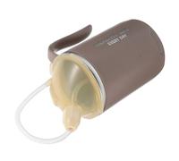 ERINGOGO 1 Set Gobelet Régulateur de Dysphagie en Acier Inoxydable 400ml avec Paille Ergonomique Antidébordement pour Patients Alités et Personnes Âgées