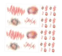 ERINGOGO 10 Feuilles Accessoires de farce de cicatrice autocollant de cicatrice tatouage indolore décorations de farce autocollant de tatouage de blessure tatouage de la peau du visage PVC