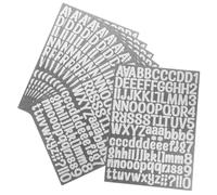 ERINGOGO 10 feuilles Autocollants Alphabet et Chiffres Paillettes Argentées Stickers Scrapbook DIY Résistants et Multi-usage pour Décoration Petites Lettres et Adhésifs