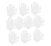 ERINGOGO 10 paires Coton Blancs Extensibles Doux pour Manipulation Bijoux Jade Inspection Travail Professionnel