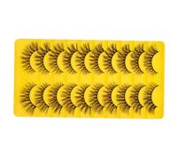 ERINGOGO 10 paires Faux Cils Bande Doux Cat-eye Extensions Naturelles Moelleuses et Réutilisables pour Filles Ajustables et Confortables Quotidien