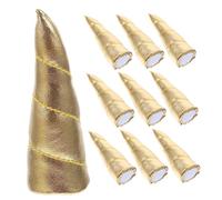 ERINGOGO 10 pièces Accessoires Décoratifs Cheveux Cornes Licorne DIY Or pour Pinces Cheveux Festival Anniversaire et Créations Coiffure Couleur Aléatoire Couleur Aléatoire