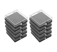 ERINGOGO 10 Pièces Boîte de Rangement pour Broches avec Fenêtre Transparente et Mousse Noire Organiseur Compact pour Médailles Pins et Bijoux