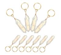 ERINGOGO 10 Pièces Crystal Shaped Hair Rings Lightweight Hair Beads For Braids African Inspired Dreadlock Jewelry For Women
