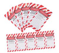 ERINGOGO 10 Pièces Étiquettes de Sécurité PVC Tags Davertissement Industriels Polyvalents pour Consignation et Verrouillage Équipements Signalisation Prévention Accidents Milieu Industriel