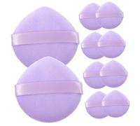 ERINGOGO 10 pièces Houppettes Maquillage Portables Petites Éponges Poudre Visage Souples et Polyvalentes pour Fond de Teint et Poudre