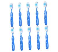 ERINGOGO 10 pièces Lot de Brosses à Dents Courtes Portables à Usage Unique Manche Souple pour Nettoyage Prison et Établissements Sécurisés