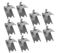 ERINGOGO 10 pièces Lot de Crochets Support Étagère Acier Inoxydable Épais Clips de Fixation pour Réfrigérateur et Congélateur et Faciles à Installer Accessoires pour Clayette Frigo et
