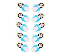 ERINGOGO 10 pièces Lot de Figurines Miniatures Vierge Bleues Petites Statues Religieuses pour Baptême École du Dimanche Jeux de Cache-Cache et Décoration de Pâques