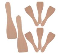 ERINGOGO 10 pièces Lot de Spatules Bois de Hêtre Spatule Droite Petite pour Cuisson Précision Ustensile Pâtisserie Gril Raclette Barbecue