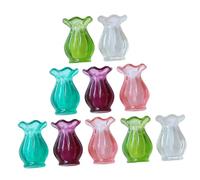 ERINGOGO 10 pièces Miniature Vase Set Small Decorative Flower Pots for Table Home and Dollhouse Ornaments Modern Simple Style Multi-Color Mini Planters for DIY Decor