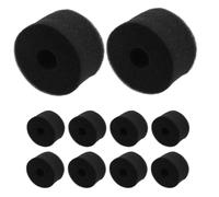 ERINGOGO 10 Pièces Mousse D'insert pour Micro Logo, Haute Densité, Noir | Éponge Isolante pour Micro Interview, Absorbe les Échos, Réduit les Réflexions Sonores, Studio Vidéo